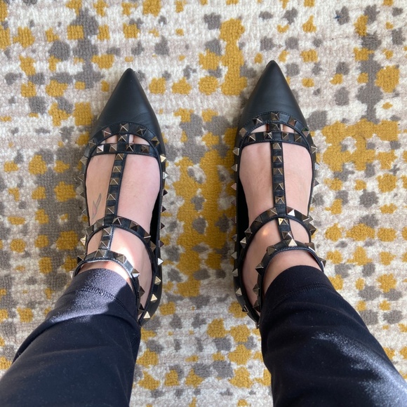 Valentino Rockstud Caged Ballet Flat - Picture 2 of 3